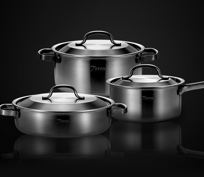 Terra 3ply Premium Pot _Stainless Steel_ Aluminum_